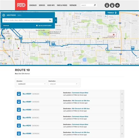 rtd schedule|rtd schedule to dia.